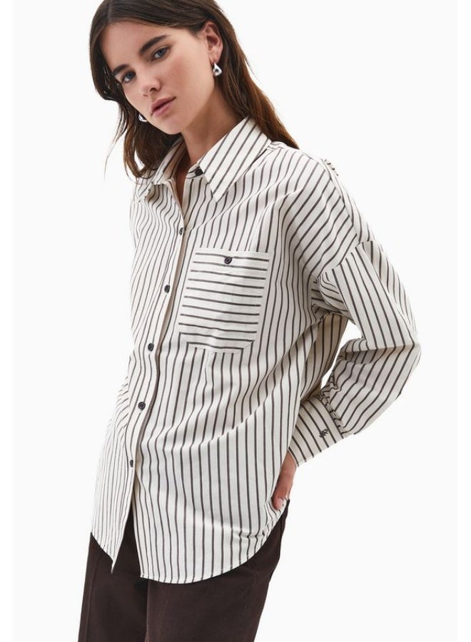 OXXO Striped Oversize Shirt - Image 1